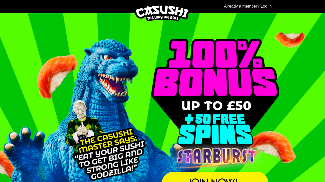 Casushi Casino review Screenshot Casushi Casino review Screenshot