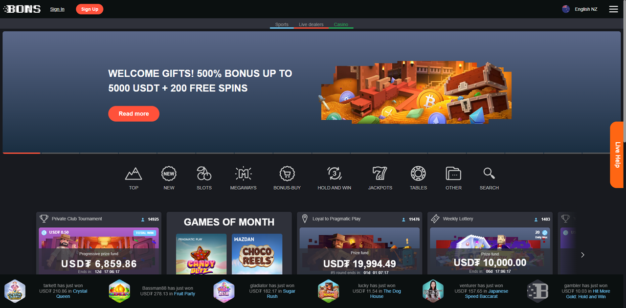 Bons Casino review Screenshot Bons Casino review Screenshot
