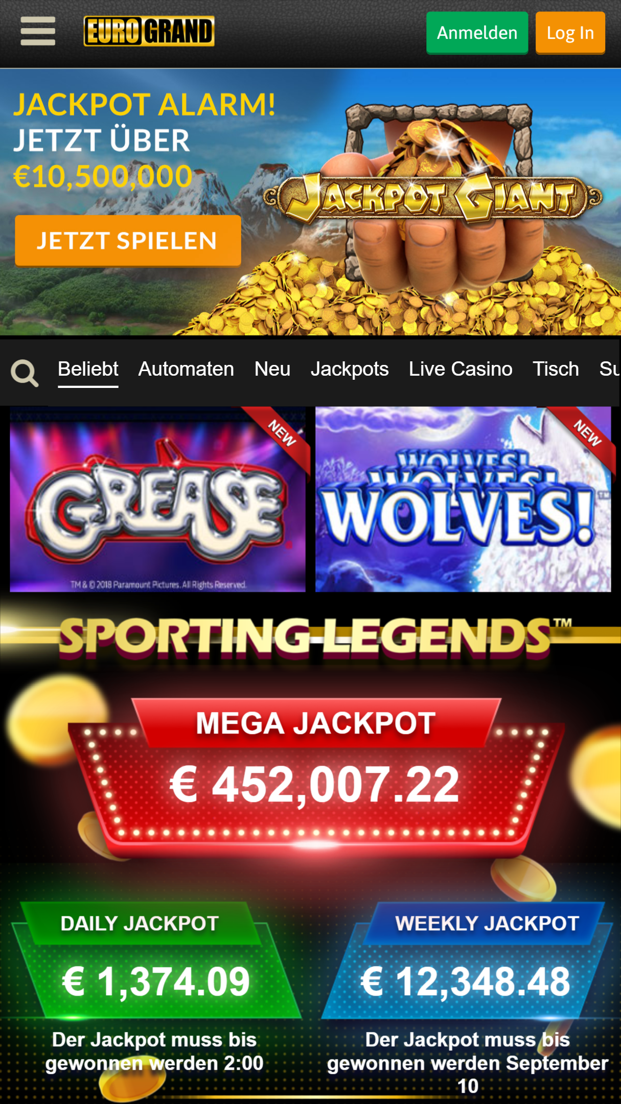 Eurogrand Casino App