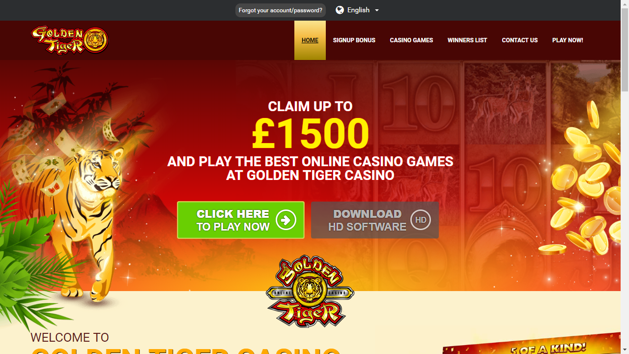 Golden tiger casino download