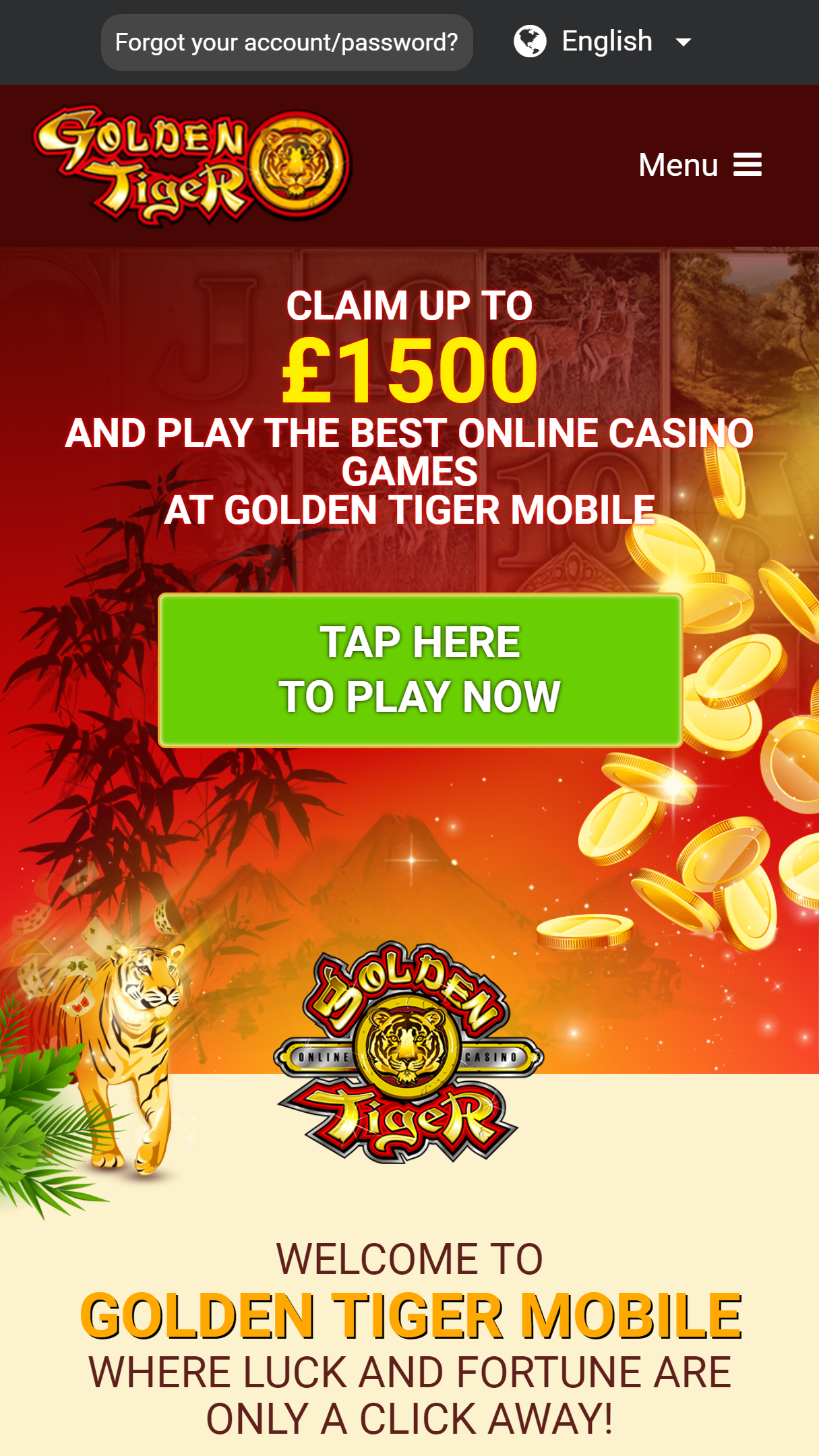 golden tiger casino бездепозитный бонус