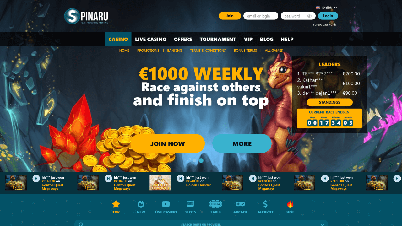 Spinaru Casino review Screenshot Spinaru Casino review Screenshot