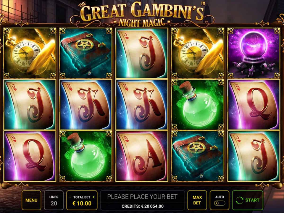 Greentube (Novomatic) The Great Gambini’s Night Magic Slot Review