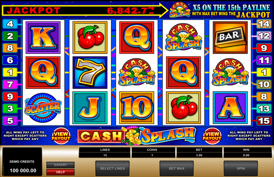 Microgaming Cash Splash 5 Reels Slot Review