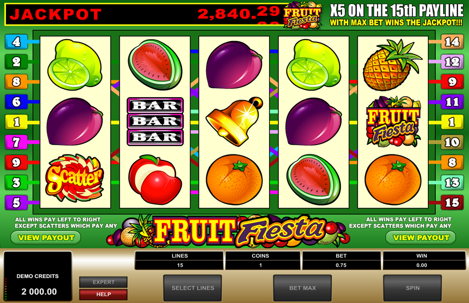 Microgaming Fruit Fiesta 5 Reels Slot Review
