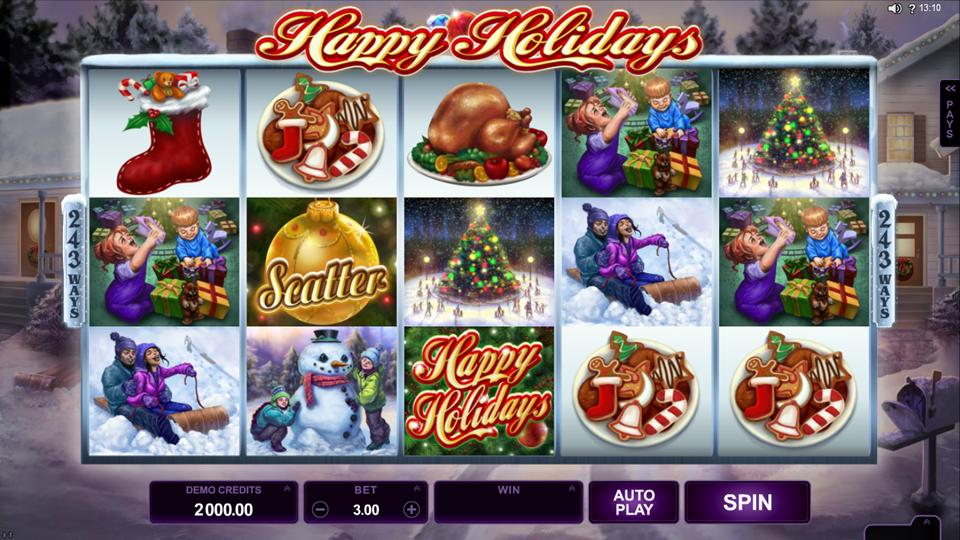 Microgaming Happy Holidays Slot Review