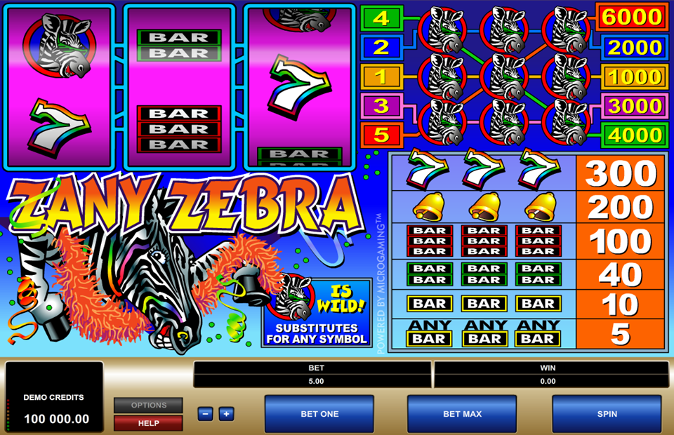 Microgaming Zany Zebra Slot Review
