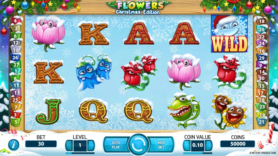 Flowers christmas edition slot machine