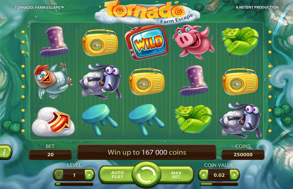 NetEnt Tornado: Farm Escape Slot Review