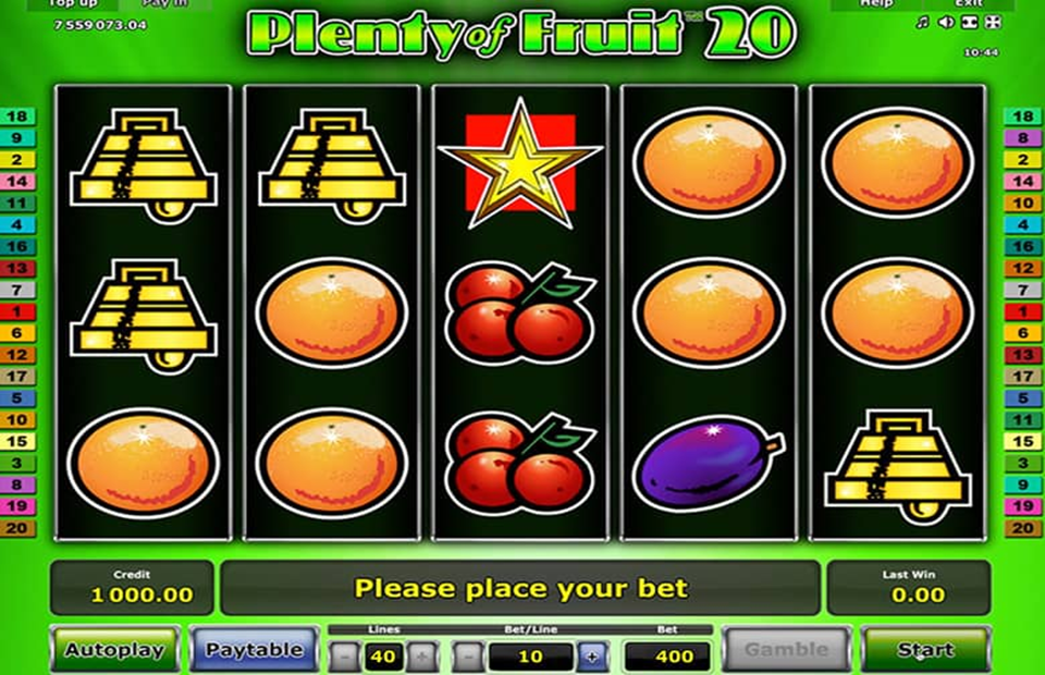 Novomatic Plenty of Fruit 20 Slot Review