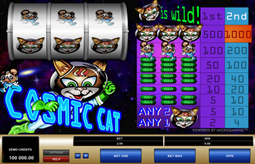 Microgaming Cosmic Cat Slot Review