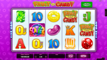 Microgaming Fruit vs. Candy Slot Review