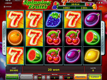 Novomatic Spinning Fruits Slot Review